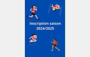 Inscription saison 2024/2025